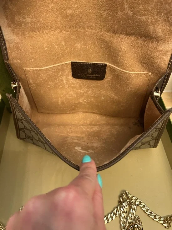 Gucci Brown Monogram GG Cross Bag - Picture 10 of 10